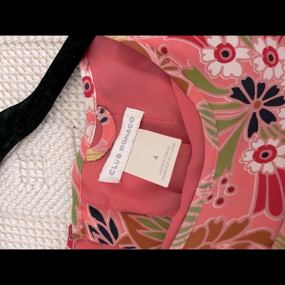 STUNNING Club Monaco 100% silk FLORAL DRESS - Picture 4 of 6